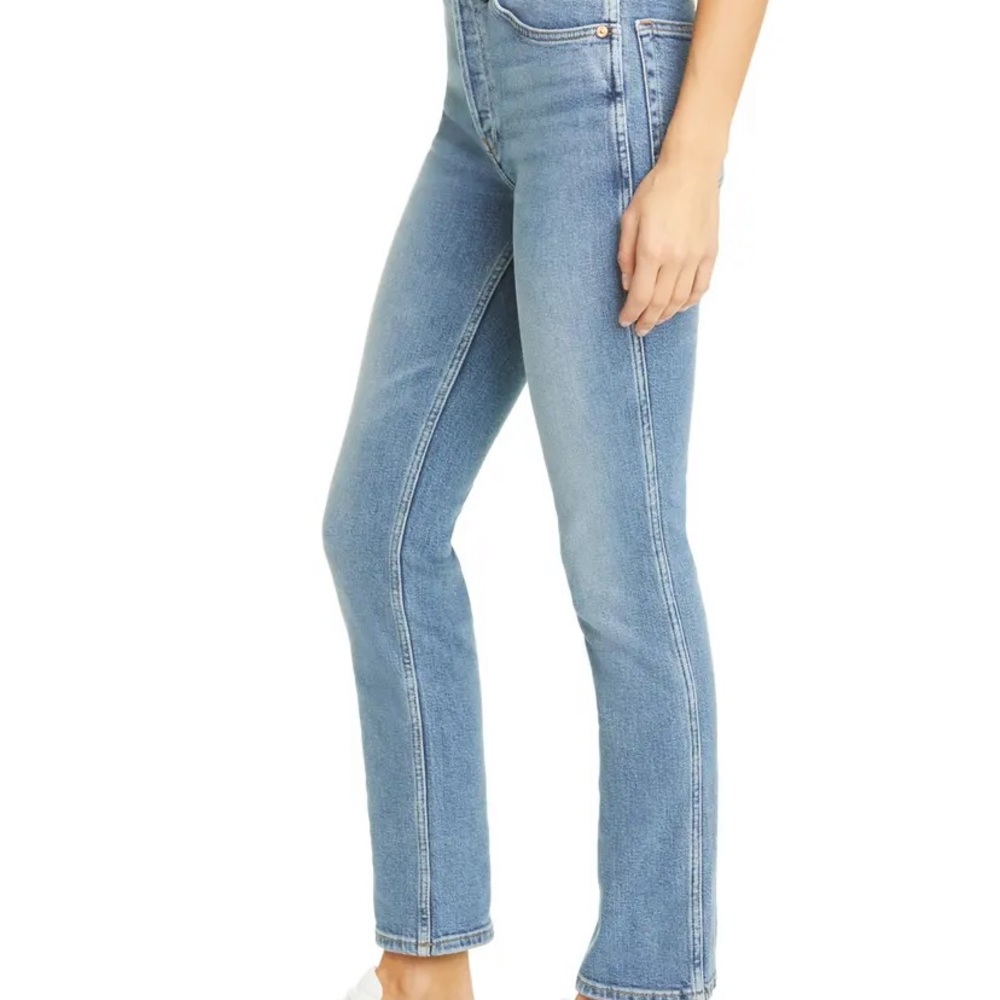 ‘80’s High Waist Slim Straight Jeans